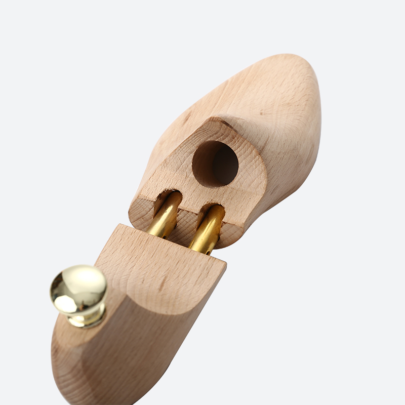 wooden shoe tree double tube without front opening