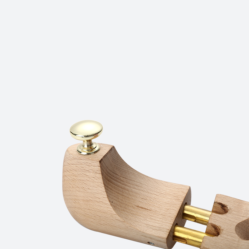 wooden shoe tree double tube without front opening