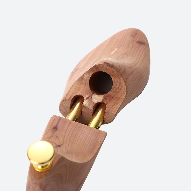 wooden shoe tree double tube without front opening